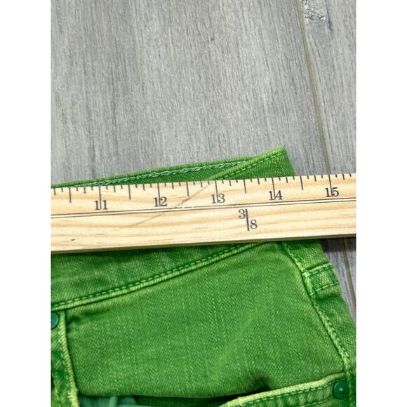 Mother Womens The Thrasher Jeans High Rise Button Fly Denim Kelly Green Size 28 - Picture 5 of 13